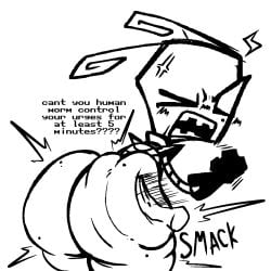 ass ass_focus back_view big_butt bubble_butt english_text huge_ass huge_butt invader_zim looking_at_viewer nanodude78 open_mouth slapping slapping_butt smacking_ass smacking_butt spanking tak tak_(invader_zim) tak_(irken)_(invader_zim) thick_ass thick_thighs white_background