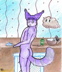 aged_up anthro cartoon_network chowder chowder_(character) chowder_(series) furry hat headwear hybrid male male_only purple_body purple_eyes purple_fur shadowpelt solo tagme