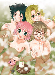 anita_king cum glasses large_breasts maggie_mui michelle_cheung nenene_sumiregawa onsen read_or_die small_breasts water