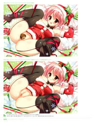 ass bandaid bottomless breasts christmas feet japanese_text maebari no_bra page_101 pasties pussy right_to_left ryohka stockings thighhighs