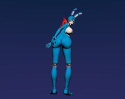 3d 3d_(artwork) animal animatronic ass big_bootie big_breasts big_butt blue_hair breasts bunny female five_nights_at_freddy's five_nights_at_freddy's_2 furry green_eyes humanoid lips rabbit rabbit_ears rule_63 solo solo_female toy_bonnie_(fnaf) vagina