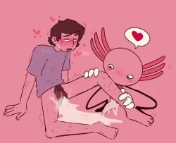 2025 2boys after_sex axolotl cl0ckability cum cum_in_pussy cum_puddle cuntboy digital_drawing_(artwork) digital_media_(artwork) heart intersex kinito kinitopet oc_x_canon trans_man transmasc