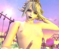 breasts final_fantasy final_fantasy_xiv finger_up nude pixie pov primal_(final_fantasy) titania_(ffxiv) white_hair