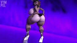 16:9 3d 3d_animation animated anthro areola ass big_breasts big_butt bouncing_breasts breasts brown_body brown_fur clothing crouching curvy_figure digital_media_(artwork) ear_piercing ear_ring fangs female finger_in_mouth footwear fur genesis_(doggod.va) genitals gold_piercing hair hand_on_breast hand_on_butt hi_res high_heels huge_breasts hyena hyper hyper_breasts jewelry looking_at_viewer looking_back mammal music necklace nipples nude open_mouth piercing purple_eyes pussy ring_piercing seductive shoes short_playtime solo sound spotted_hyena tagme tail teeth valorlynz_(modeler) video vympel widescreen