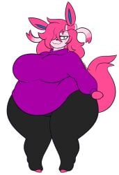 bbw big_breasts breasts dewwydarts dewwydartz eeveelution female furry huge_breasts overweight pokemon pokemon_(species) sylveon tagme thick_thighs wide_hips