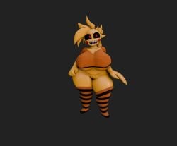 big_breasts breasts buhonero75 chica_(fnaf) female five_nights_at_freddy's furry huge_breasts solo tagme thick_thighs toy_chica_(fnaf) wide_hips xytora