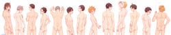 13boys 6+boys absurdres ass azumane_asahi back brown_hair cigarette ennoshita_chikara glasses haikyuu!! headband highres lineup looking_back male male_focus male_only multiple_boys nagakyabetsu nude orange_hair sawamura_daichi short_hair shoyo_hinata smoking sugawara_koushi takeda_ittetsu tanaka_ryuunosuke teenage_boy teenager tobio_kageyama tsukishima_kei ukai_keishin yamaguchi_tadashi yu_nishinoya