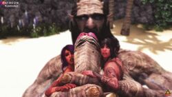 animated beach bethesda_softworks bodyjob cock_sandwich giant giant_(skyrim) gif hands_on_penis huge_cock it'll_never_fit komanim komotor larger_male loverslab objectification palm_tree penis penis_hug penis_on_face sex_slave sexlab sexual_objectification size_difference skyrim smaller_female sunny the_elder_scrolls two-handed_handjob two-handed_masturbation