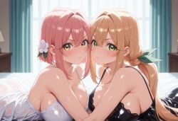 100_kanojo 2girls [yukitokyo] ai_generated best_friends breasts female hanazono_hakari happy inda_karane kimi_no_koto_ga_dai_dai_dai_dai_daisuki_na_100-nin_no_kanojo tagme the_100_girlfriends_who_really_really_really_really_really_love_you