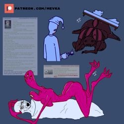1:1 4chan 4chan_thread animal_humanoid arthropod arthropod_humanoid blood bodily_fluids body_horror claws demon duo eldritch_abomination english_text eye_nipples female hi_res human humanoid humor insects joke male male/female mammal meme mevka_(artist) monster monster_girl_(genre) monstrous_humanoid on_bottom on_top profanity scary sex shitpost sleep_paralysis sleep_paralysis_demon text wojak