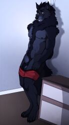 2025 4_toes 5_fingers abs alister_(sangreroja) animal_genitalia annairu anthro arm_tuft ball_tuft balls barefoot bedroom_eyes biped black_body black_claws black_fur black_lips black_nipples black_nose black_pawpads body_hair boxers_(clothing) boxers_down boxers_only calf_muscles canid canine canine_genitalia canis cheek_tuft chest_tuft claws clothed clothing clothing_pull cool_colors countershading digitigrade dresser elbow_tuft facial_tuft feet fingers fluffy fluffy_fur fluffy_mane fluffy_tail fur furniture genitals gloves_(marking) grey_body grey_fur happy_trail head_tuft hi_res inner_ear_fluff inside lips looking_at_viewer male mammal mane markings multicolored_body multicolored_fur muscular muscular_anthro muscular_male mythological_canine mythological_creature mythology narrowed_eyes neck_tuft nipples partially_clothed pawpads paws pecs pose presenting seductive shaded sheath smile snout solo tail teeth toe_claws toes toothy_smile topless tuft underwear underwear_down underwear_grab underwear_only underwear_pull undressing werecanid werecanine werecreature werewolf wolf yellow_eyes