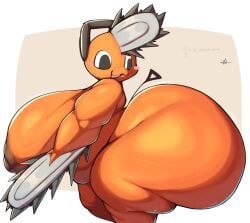 2025 anthro ass big_ass big_breasts big_butt black_eyes breasts brown_nipples chainsaw chainsaw_man demon devil_(chainsaw_man) english_text female hi_res huge_ass huge_breasts huge_butt hyper hyper_breasts hyper_butt lightmizano nipples orange_body pochita_(chainsaw_man) power_tool short_stack side_view slightly_chubby slightly_chubby_anthro slightly_chubby_female solo stevest58244496 text thick_thighs tools