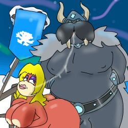 1:1 3_frame_animation accessory after_kiss animated anthro aurora_(phenomenon) belt bodily_fluids candy_kong cock_ring donkey_kong_(series) donkey_kong_country_tropical_freeze female genital_fluids happy happy_sex infidelity jewelry kong looking_at_another looking_at_viewer looking_pleasured lord_fredrik male male/female mammal marine nintendo overweight overweight_male penetration penile penile_penetration penis_accessory penis_in_pussy penis_jewelry pinniped primate saliva scandinavian_mythology sex short_playtime snowmads vaginal_penetration vaginal_penetration viking walrus zesszoss2