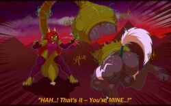 2024 3_toes absurd_res anthro anthro_pred anus ass backsack ball_size_difference balls big_balls big_butt big_penis bodily_fluids cell_tail cell_vore claws cum draining_magic duo equid equine feet foreskin generation_5_pokemon genital_fluids genitals green_balls green_body green_penis hair hi_res hooves horn huge_balls huge_cock hyper hyper_genitalia hyper_penis katamra_(spazman) leaking_cum long_hair male male/male male_pred male_prey mammal motion_lines muscular muscular_male nintendo nittoh open_mouth penis pokemon pokemon_(species) precum red_hair spazman struggling sucking tail tail_bulge tail_fetish tail_play tail_vore toes uncircumcised vore white_tail xenogon zebra zebstrika
