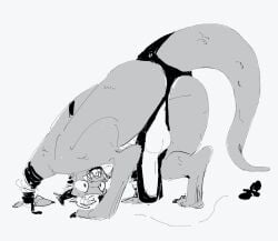 anthro ass ass_up balls dungeons_and_dragons fantasy fantasy_creature genitals hasbro hi_res kobold male penis saggy_balls salivahero scalie solo solo_focus wizards_of_the_coast