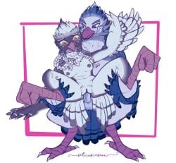 anthro avian balls daughter_(lore) duo father_(lore) father_and_child_(lore) father_and_daughter_(lore) female from_behind_position genitals incest_(lore) legs_up male male/female parent_(lore) parent_and_child_(lore) parent_and_daughter_(lore) penetration penis pussy setnuscaseon sex spread_legs spreading vaginal_penetration vaginal_penetration