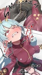1girls absurd_res absurdres ahe_gao ahegao_face alternate_version_available belt blue_hair blush bodysuit breasts cameltoe clenched_teeth close-up clothed clothed_sex clothing english_text erect_nipples erect_nipples_under_clothes eyes_rolling_back female_focus finger_fuck fingering fully_clothed genital_fluids gloves hi_res high_resolution highres jacket king_of_fighters kof kula_diamond leather leather_clothing leather_jacket light-skinned_female light_skin long_hair medium_breasts nipple_bulge orgasm orgasm_face pale-skinned_female pale_skin perky_breasts pink_eyes sawtatsu snk sweat sweatdrop sweating teen teen_girl teenage_girl teenager teeth teeth_clenched teeth_showing text the_king_of_fighters vaginal_penetration very_high_resolution