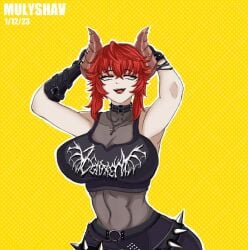 big_ass big_breasts big_butt big_thighs big_titties clothing curvaceous curvaceous_female curvaceous_figure curvy curvy_figure curvy_hips female female_focus female_only mulyshav original original_character red_hair short_hair vtuber zentreya