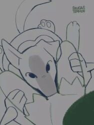 animated anthro biped blue_body deep_throat duo erection generation_4_pokemon generation_9_pokemon genitals green_body hi_res internal looking_at_viewer looking_up lucario male male/male male_penetrated male_penetrating male_penetrating_male meowscarada nintendo oral oral_penetration pawpads penetration penile penile_penetration penis pokemon pokemon_(species) samu_(sincastermon) sex simple_background simple_eyes sincastermon tail tail_motion tailwag text vine_(sincastermon)