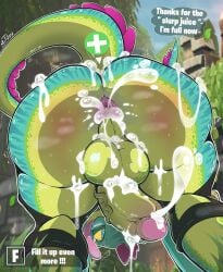 absurd_res after_anal after_sex anthro anus ass balls big_butt blue_body blue_scales blue_stripes bodily_fluids bottom_heavy clothing cum cum_drip cum_in_ass cum_inside cum_on_butt dialogue dripping english_text epic_games erection fortnite genital_fluids genitals green_body green_scales half-closed_eyes hi_res huge_butt humanoid_genitalia humanoid_penis inviting legwear licking licking_lips lizard lizzik_(fortnite) looking_pleasured low-angle_view mrt0ony narrowed_eyes pear-shaped_figure penis perineum presenting presenting_anus presenting_balls presenting_hindquarters presenting_penis pupils reptile scales scalie slit_pupils smile speech_bubble striped_body striped_scales stripes text thick_thighs tongue tongue_out vein veiny_penis wide_hips yellow_sclera
