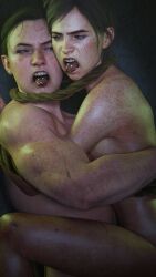 2girls 3d abigail_anderson angry_face drugs ellie_(the_last_of_us) ellie_williams face_to_face female female_only forced hate_sex hugging lesbian_sex lexxa3d pills pills_on_tongue raped rope_around_neck the_last_of_us the_last_of_us_2 tongue_out