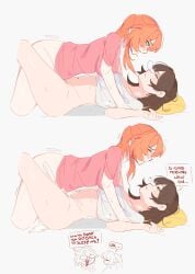 1futa 1futa1girl 1girls ambiguous_consent blush brown_hair cum cum_in_pussy cum_inside cum_overflow cute dialogue dubious_consent female/female flustered futa_on_female futa_with_female futanari futanari/female futanari_penetrating guinaifen_(honkai:_star_rail) half_naked honkai:_star_rail hoyoverse infamcantaloupe lesbian lesbian_sex light-skinned_female light-skinned_futanari light_skin orange_hair overflowing_cum penetration pink_shirt shirt shirt_lift sleep_sex sleeping snoring somnophilia sushang_(honkai:_star_rail) unfamousradish vaginal_penetration waking_up white_female white_shirt yuri