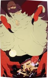 2girls braid breasts centauroid chimera claws completely_nude cum cum_on_body cum_on_hair dungeon_meshi elf falin_touden falin_touden_(chimera) feathers female futa_with_female futanari gigantic_penis grabbing_own_breast hair_over_eyes highres intersex ladraodarte long_pointy_ears marcille_donato monster_girl multiple_girls nude penis pointy_ears red_scales talons taur trembling twin_braids white_feathers