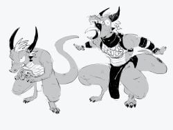 anthro bulge dungeons_and_dragons fantasy genitals hasbro hi_res horn kobold male penis salivahero scalie solo solo_focus wizards_of_the_coast