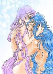 1boy 1girls 2015 areolae artist_request athena_(saint_seiya) blue_hair breasts completely_nude completely_nude_female completely_nude_male couple deity duo duo_focus female female_focus gemini_saga goddess gold_saints grabbing hetero_sex heterosexual long_blue_hair long_hair long_hair_female long_hair_male long_purple_hair male male/female male_and_female male_and_female_focus male_focus nipples no_clothes no_clothing nude nude_female nude_male purple_hair saint_seiya saori_kido shounen_jump shueisha straight toei_animation very_long_hair very_long_hair_female very_long_hair_male weekly_shonen_jump weekly_shounen_jump