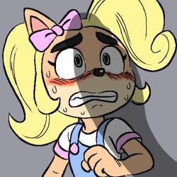 ai_assisted ai_generated coco_bandicoot crash_(series) penis_shadow scared
