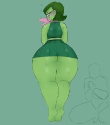 1girls ass back_view disgust_(inside_out) female female_focus female_only inside_out kreme_cat tagme thick_thighs