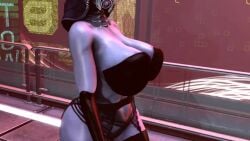 3d 3d_(artwork) alien alien_girl alien_humanoid big_breasts breasts large_boobs large_breasts lingerie lingerie_only looking_at_viewer mass_effect pov public public_exposure public_indecency quarian rodler-h8 tagme talking_to_viewer underwear video video_game_character walking