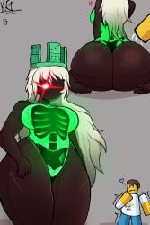 1boy 1boy1girl 1girls 1x1x1x1 1x1x1x1_(forsaken) annoyed artist_signature ass ass_slap betrayed_1x1x1x1 big_ass big_gyat big_thighs boobs crown feet female forsaken_(roblox) kagekao long_hair male red_eye roblox roblox_game robloxian self_upload shedletsky tagme white_hair