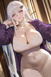 abucg ai_generated big_ass cleavage_cutout female female_only huge_breasts milf pixiv tagme tight_clothing tight_dress