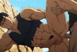 1boy abs ai_generated anal anal_masturbation anal_sex bara bara_butt bara_tiddies bara_tits barazoku berserk big_bottom big_bottom_small_top big_sub big_sub_small_top black_hair bottoming completely_nude daylight dutch_angle focus gay_domination gay_sex guts_(berserk) human juicy_bara large_ass large_pectorals large_thighs male male/male male_focus male_only male_penetrated male_penetrating male_penetrating_male male_pov manly masculine masculine_male masturbation mature_male muscle_bottom muscles muscular muscular_back muscular_bottom muscular_male naked navel nipples nude on_back outdoors pectorals penetrated penetration penis receiving_pov role_reversal scar short_hair showing_off showing_penis side_view small_dom_big_sub small_top_big_bottom standing_doggy_style standing_sex stomach submissive submissive_male sweat thick_thighs thighs uncensored yaoi