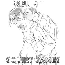 bite_mark clothed desi_goestoh3ll feminine_male gay male male_only nam-gyu nam_gyu namgyu neck_bite squid_game thanos_(squid_game) touching_nipples yaoi