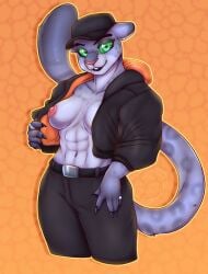 2024 5_fingers abs anthro areola artist_name biped breasts cheezayballz clothing digital_media_(artwork) dreamworks eyebrows felid female fingers hi_res kitty_kat_(the_bad_guys) looking_at_viewer mammal nipples pantherine snow_leopard solo tail the_bad_guys
