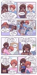 1boy 1boy1girl 1girls arms_wrapped_around_partner bed bedroom blahaj blush bottomless choker cunnilingus dark-skinned_female demisexual_pride_colors drooling eating_pussy erection erection_under_clothes female giving_head hand_on_head hard_on hearts_around_head interracial light-skinned_male lying_on_bed male oral oral_sex orgasm petting_head pillows plushie romantic_couple sleeping spoon_position spooning stuffed_animal sweat sweating trembling twintails welcome_to_heaven wholesome winking zzz