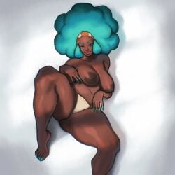 african african_female afro barefoot breasts dark-skinned_female dark_skin feet female lenora_(pokemon) pokemon pothos