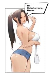 1boy 1boy1girl 1girls absurd_res absurdres ass bbw big_ass big_breasts big_butt bimbo black_nail_polish black_nails booty_shorts bra brown_eyes brown_hair bubble_ass bubble_butt busty butt cleavage dat_ass date date_night dialogue english_text fat_ass fatal_fury fatal_fury:_city_of_the_wolves female female_focus female_only fingernails hair_ribbon handbag hi_res high_resolution highres hips hokutomaru hu_dako imminent_sex jean_shorts jeans king_of_fighters kof large_ass large_breasts light-skinned_female light_skin lips lipstick long_fingernails long_nails looking_at_viewer mai_shiranui makeup male male/female male_pov minishorts pale-skinned_female pale_skin pink_lips pink_lipstick ponytail pov pov_eye_contact pov_male ribbon short_shorts shorts sideboob skimpy skimpy_clothes snk solo solo_female solo_focus speech_bubble straight text the_king_of_fighters thick_thighs thighs very_high_resolution voluptuous voluptuous_female white_background white_bra wide_hips