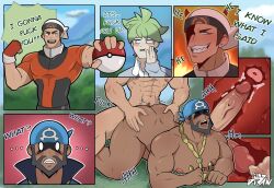 3boys all_draw anal anal_sex archie_(pokemon) bara big_penis brendan_(pokemon) comic_panel gay gay_sex inside_view male male/male male_only male_penetrating_male muscular muscular_male nude penis pokemon pokemon_oras prostate prostate_orgasm prostate_stimulation sex team_aqua text text_bubble wally_(pokemon) yaoi younger_penetrating_older