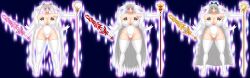 absurdres ass bishoujo_senshi_sailor_moon bluebullpen boots bow breasts choker cleavage clothing empty_eyes female_only femsub gloves heart high_heels huge_breasts huge_hips large_breasts leotard naru_osaka opera_gloves rei_hino sailor_mars sailor_moon stockings thigh_boots twintails usagi_tsukino weapon