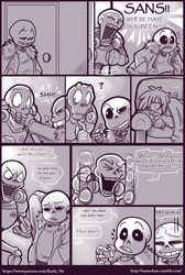 after_sex clothed clothing comic frisk kayla-na movie_night_(kayla-na) papyrus safe sans sansscham undertale