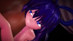 1boy 1girls 3d animated blue_eyes blue_hair commission dark-skinned_male erection furui kaku_seiga masked_male mmd mosaic_censoring muscular_male nipple_stimulation no_sound penis seiga_kaku sin_sack straight tagme touhou video