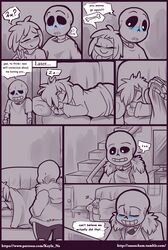 after_sex clothed clothing comic female female_frisk female_human frisk human kayla-na male male/female movie_night_(kayla-na) safe sans sansscham straight undertale