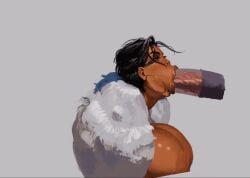 animated bimbo bimbo_age(iranon) blowjob dark-skinned_female deepthroat fellatio female horse horsecock huge_breasts impossible_fit iranon large_areolae milf oral ridiculous_fit tagme video