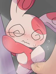 1boy 1girls 2017 against_wall anthro blush duo erection erotaruto faceless_male female feral fur furry hi_res human human_on_feral interspecies male male_on_feral male_penetrating mammal multicolored_fur nintendo nude panda penetration penis pink_fur pokémon_(species) pokemon pokemon_(species) pokephilia pussy pussy_juice raised_leg red_fur saliva sex size_difference solo_focus spinda spiral_eyes standing straight sweat two_tone_fur vaginal_penetration veins veiny_penis video_games white_fur