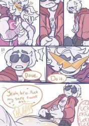 !! <3 2024 3boys aipeco18 ass blush brothers bulge comic comic_page comic_panel dave_strider dialogue dirk_strider dominant_male forced forced_yaoi gay gay_incest gay_sex hesitant homestuck homestuck^2 imminent_incest imminent_rape imminent_sex incest kissing ms_paint_adventures nipples orange_glasses page_2 penile penis reluctant scared selfcest speech_bubble submissive_male sunglasses threesome time_paradox yaoi