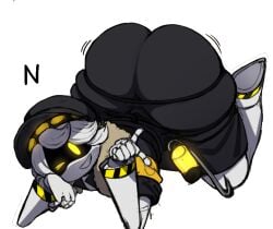 1boy ass big_ass big_butt blackwhiplash bottom_heavy bottom_heavy_femboy butt bwl edit fat_ass fat_butt femboy fully_clothed glitch_productions hat huge_ass huge_butt large_ass looking_at_viewer male male_only murder_drones n_(murder_drones) robot solo tail text thick_ass thick_butt thick_thighs transparent_background wide_hips wink winking_at_viewer yellow_eyes