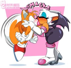 age_difference ass big_ass breasts kissing moisesgrafic rouge_the_bat sonic_(series) sonic_the_hedgehog_(series) tails tails_the_fox